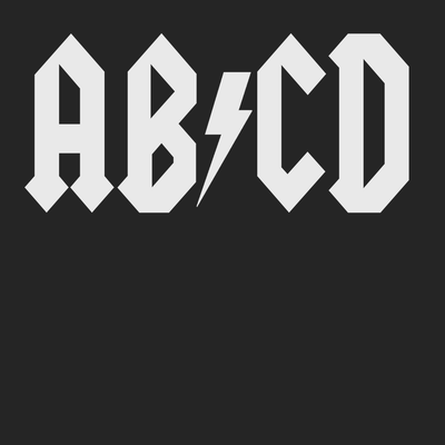 A B C D T-Shirt BLACK