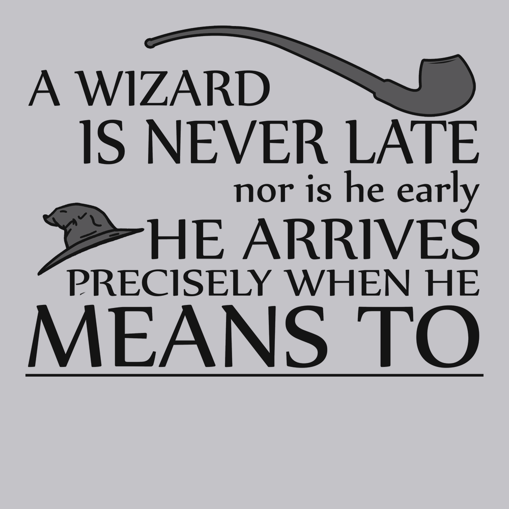 A Wizard Is Never Late T-Shirt SILVER