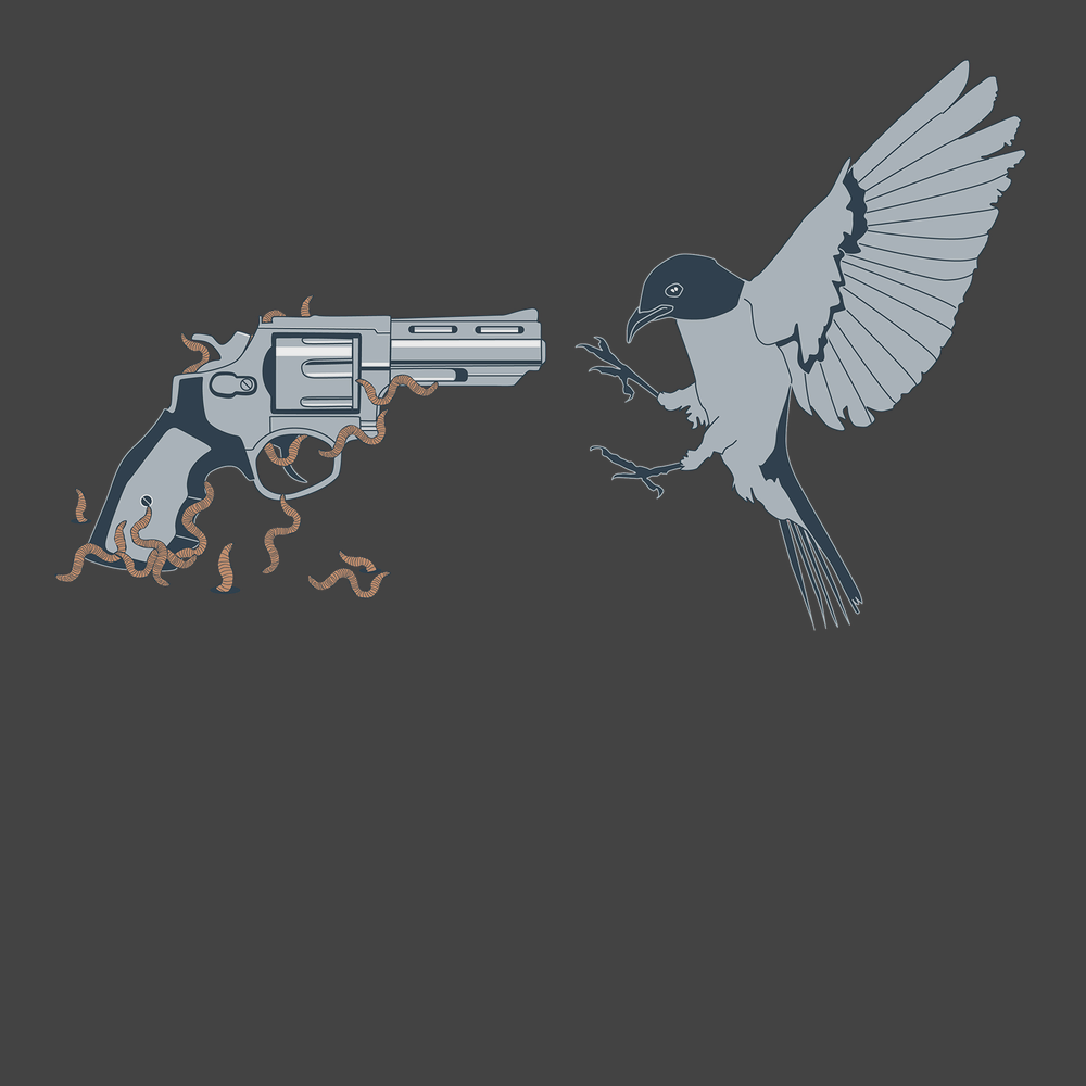 A Wormy Revenge T-Shirt CHARCOAL
