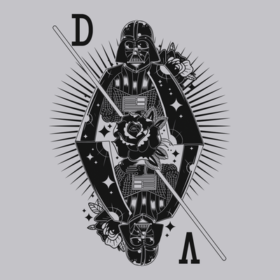 Ace Of Vader T-Shirt SILVER