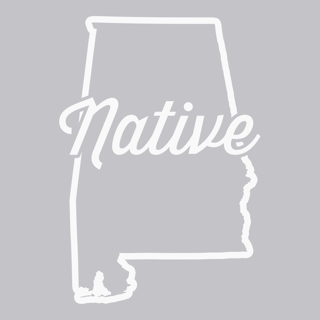 Alabama Native T-Shirt SILVER