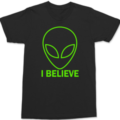 Aliens I Believe T-Shirt BLACK