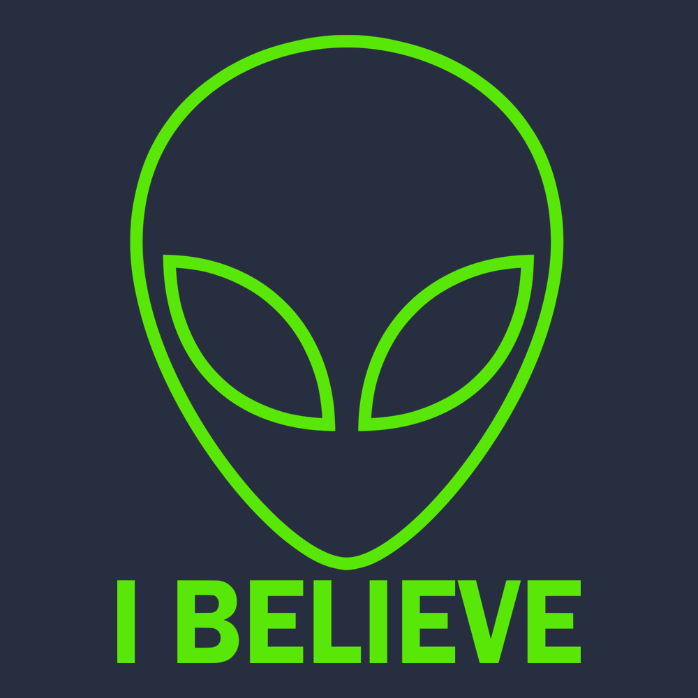 Aliens I Believe T-Shirt NAVY