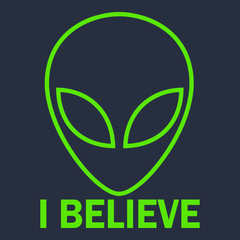 Aliens I Believe T-Shirt NAVY