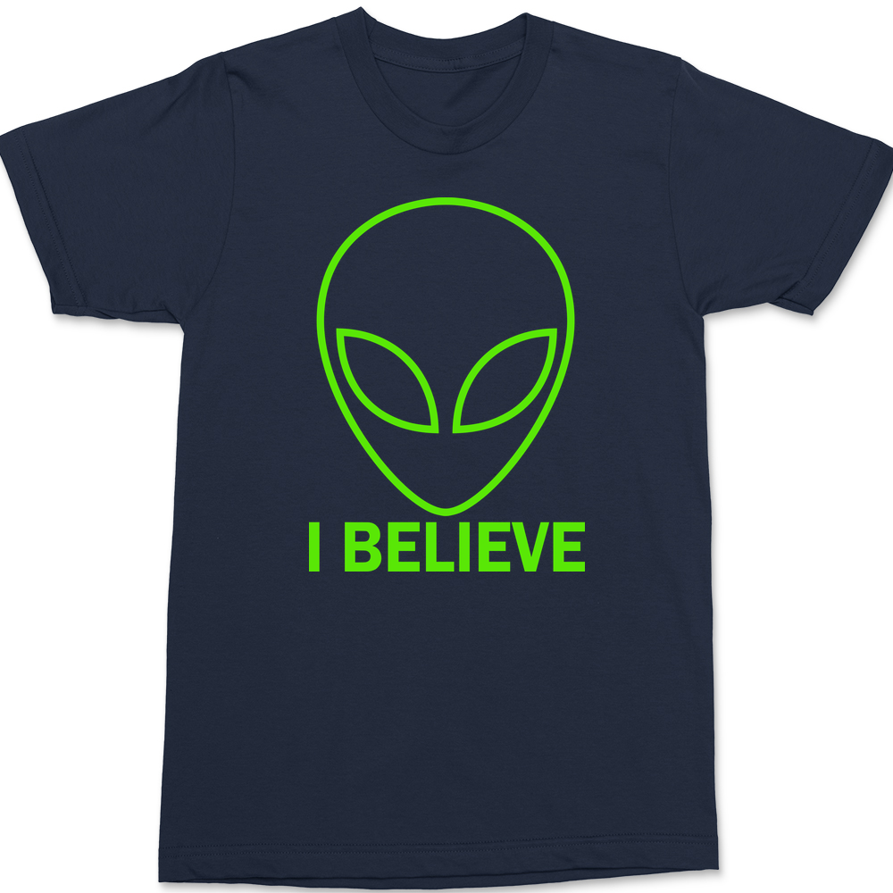 Aliens I Believe T-Shirt NAVY
