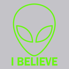 Aliens I Believe T-Shirt SILVER