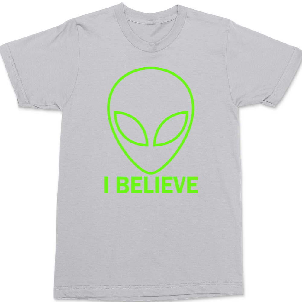 Aliens I Believe T-Shirt SILVER