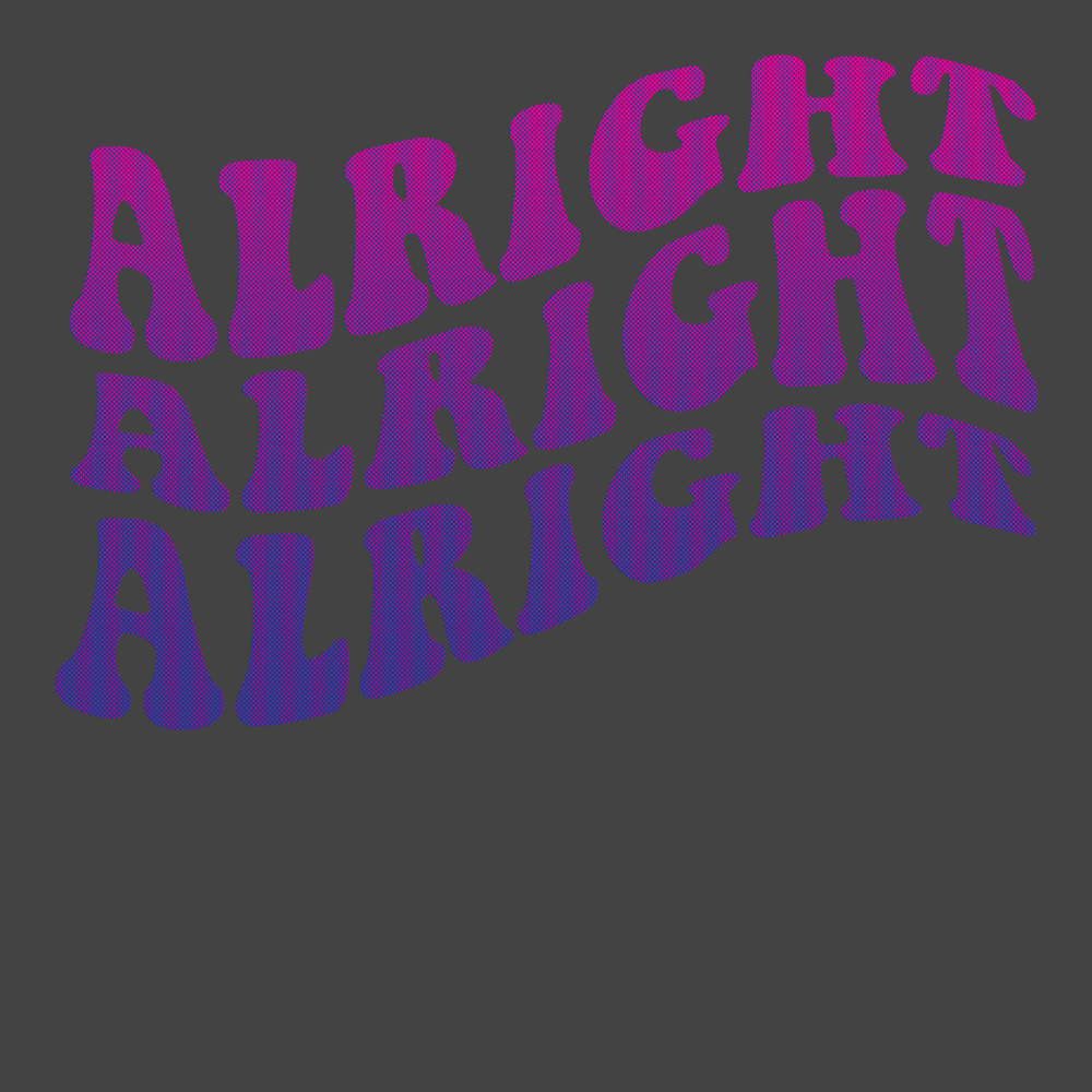Alright Alright Alright T-Shirt CHARCOAL