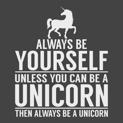 Always Be A Unicorn T-Shirt CHARCOAL