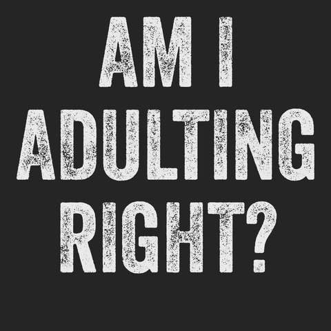 Am I Adulting Right T-Shirt BLACK