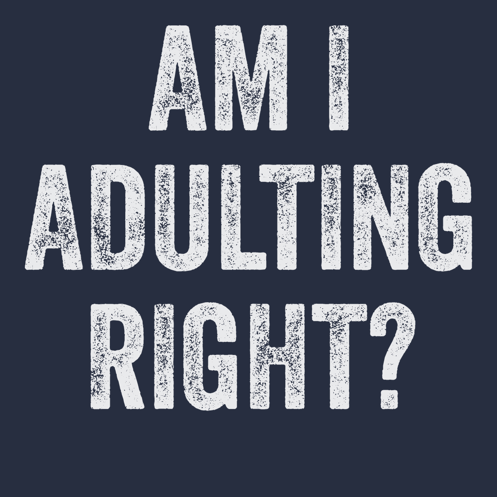 Am I Adulting Right T-Shirt NAVY