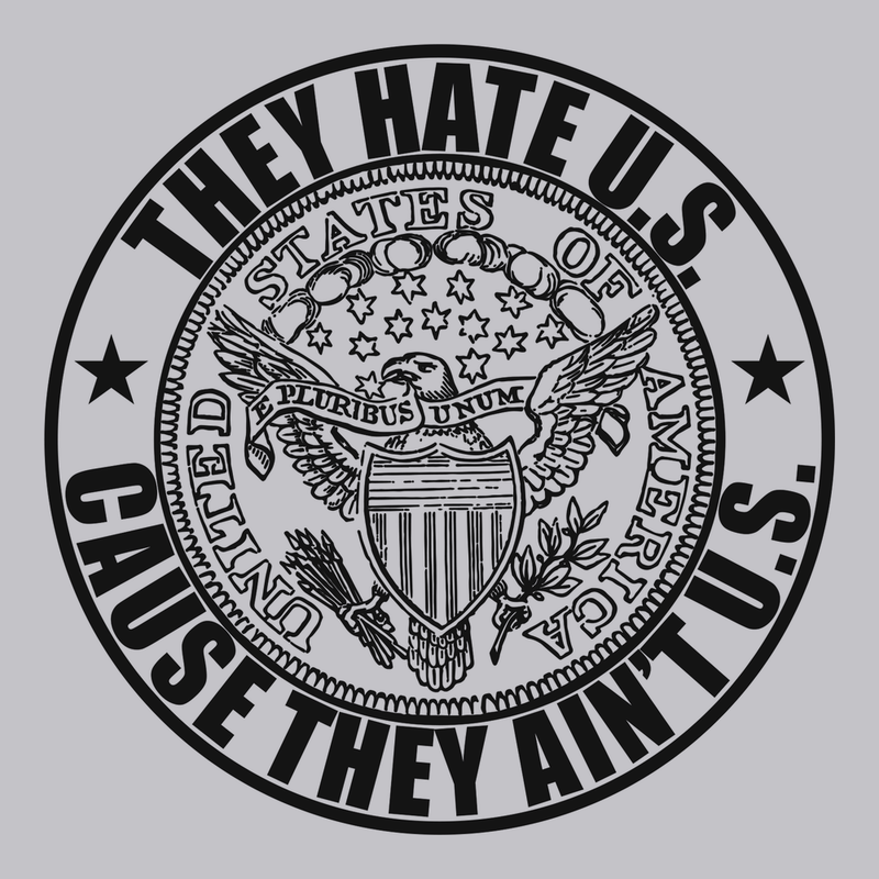 America They Hate Us Because They Aint Us T-Shirt SILVER