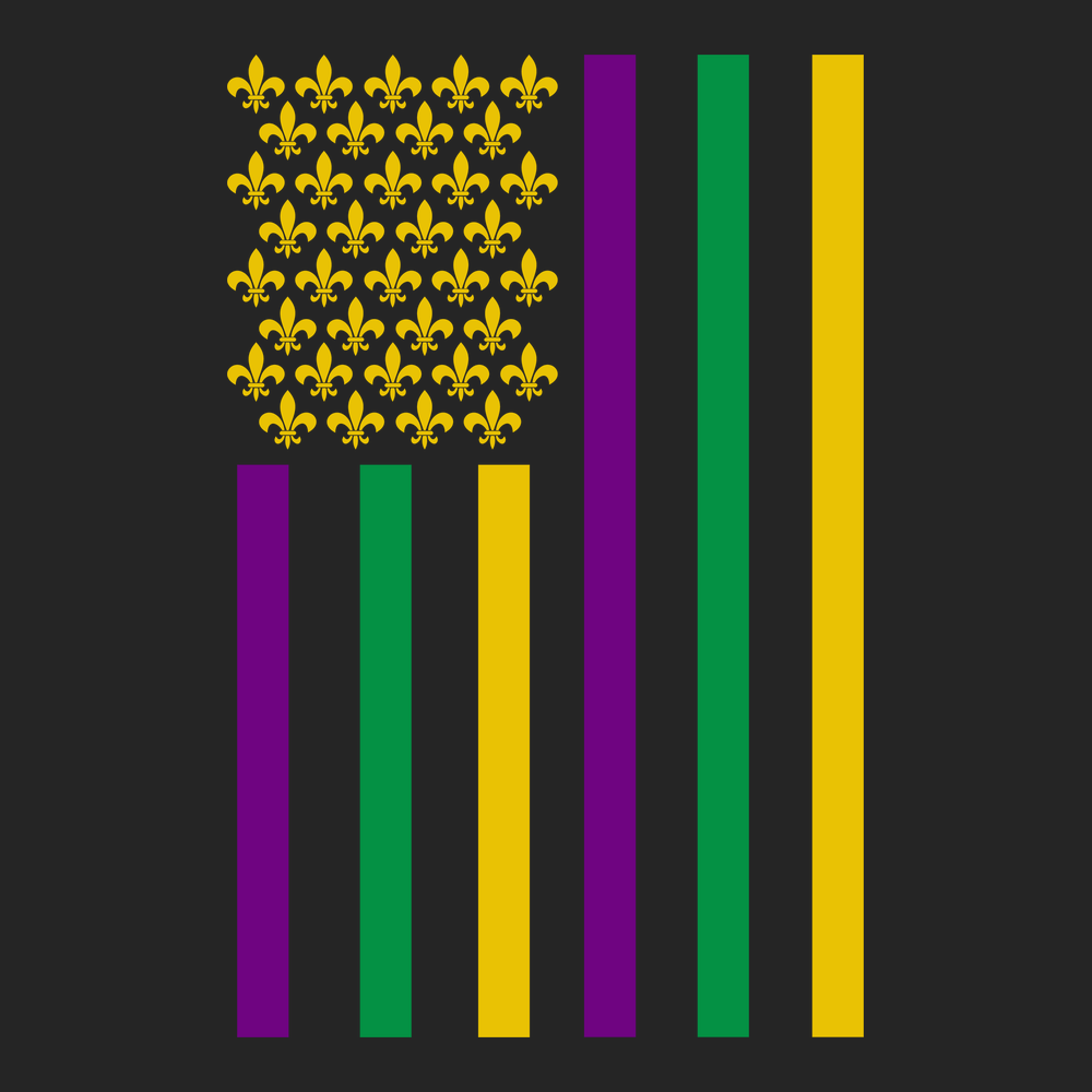 American Mardi Gras T-Shirt BLACK