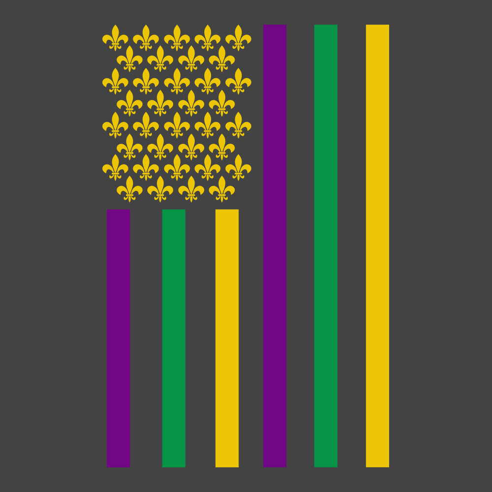American Mardi Gras T-Shirt CHARCOAL