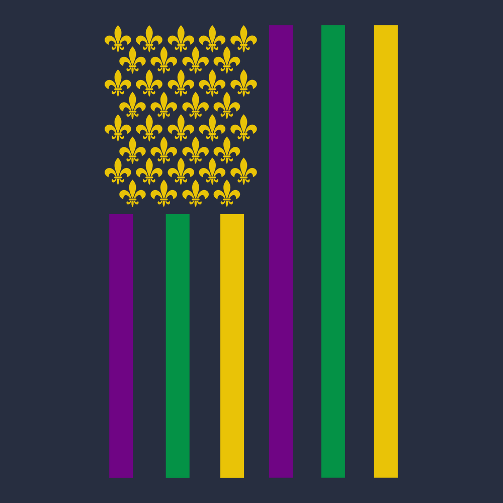 American Mardi Gras T-Shirt NAVY
