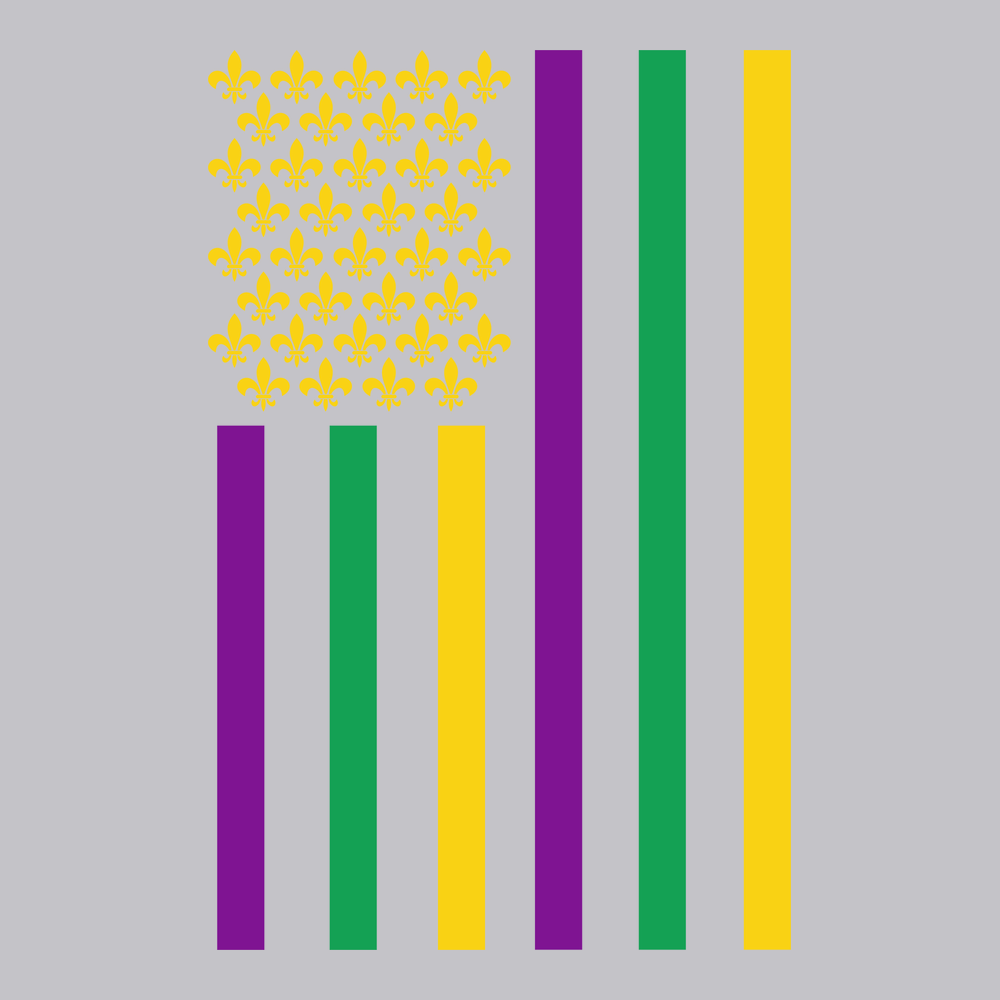 American Mardi Gras T-Shirt SILVER