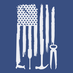 American Tools Flag T-Shirt BLUE