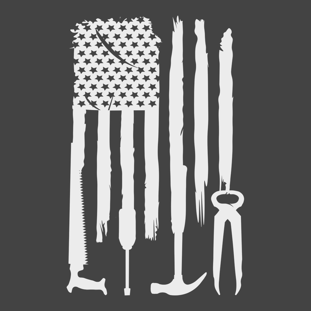 American Tools Flag T-Shirt CHARCOAL