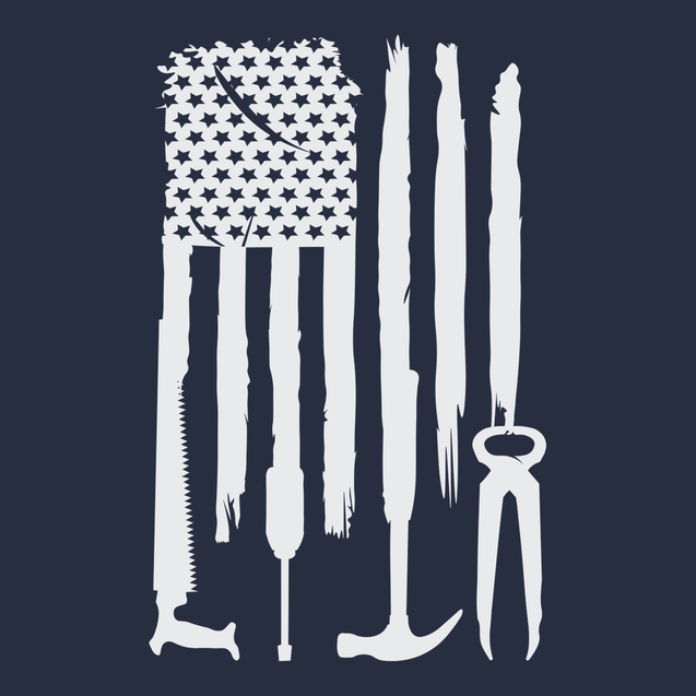 American Tools Flag T-Shirt NAVY