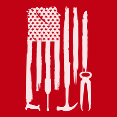 American Tools Flag T-Shirt RED