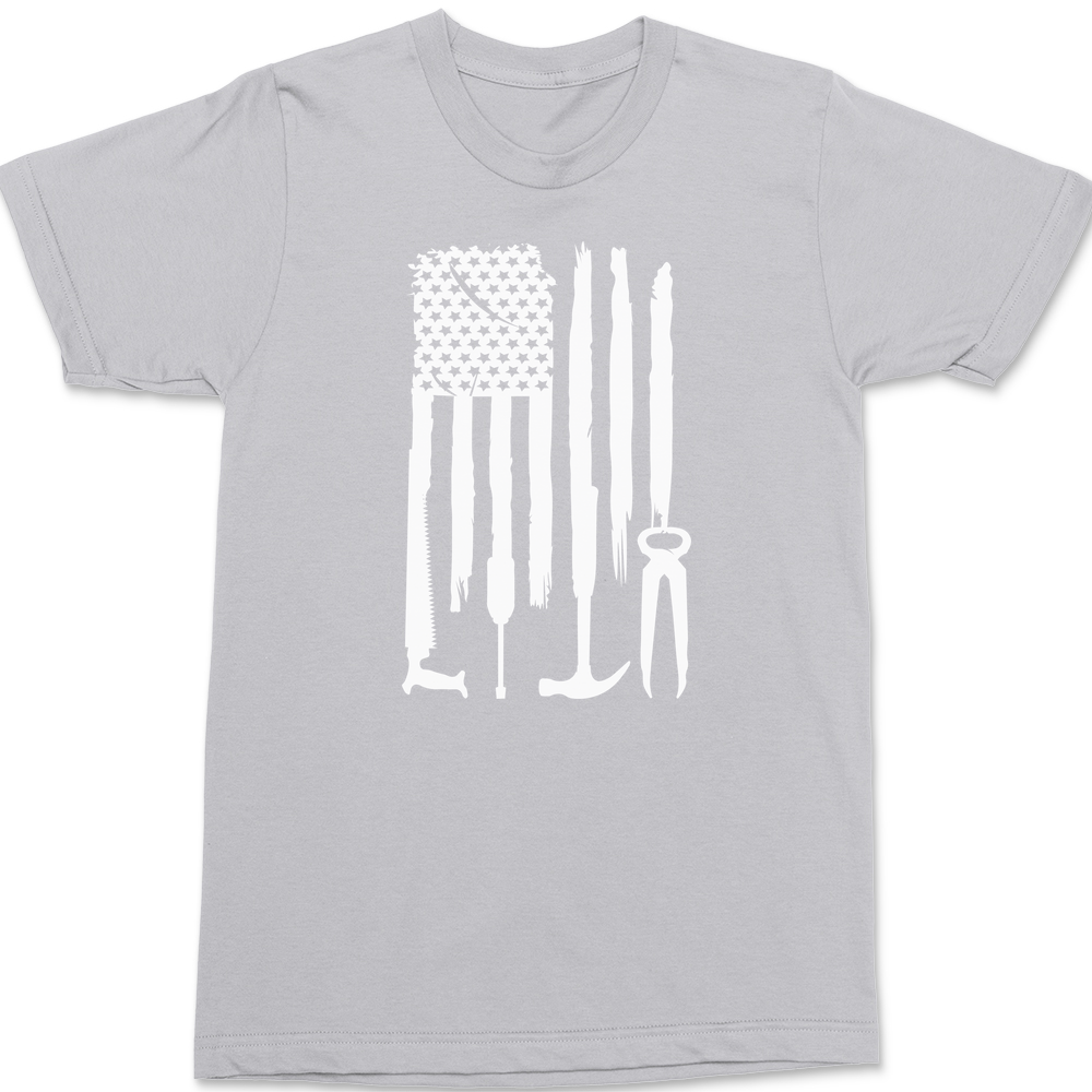American Tools Flag T-Shirt SILVER