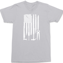 American Tools Flag T-Shirt SILVER