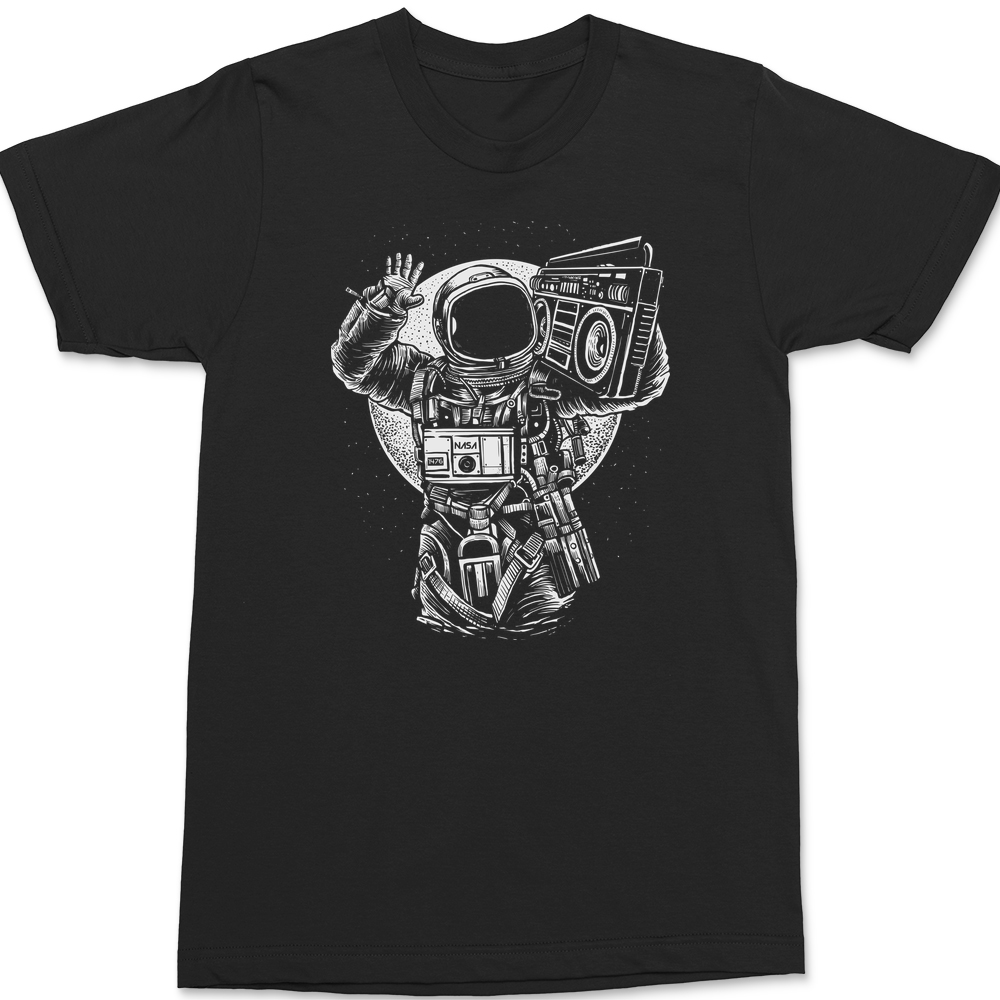 Astronaut Boombox T-Shirt BLACK