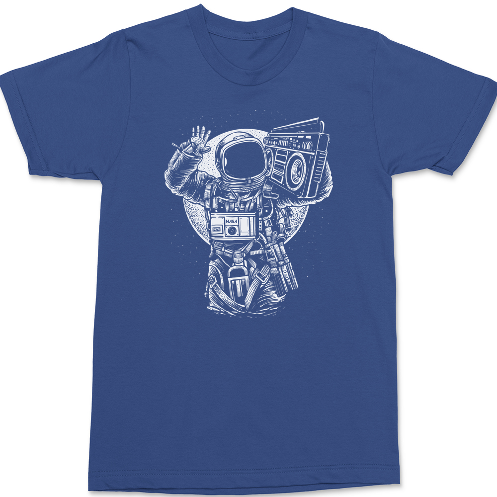 Astronaut Boombox T-Shirt BLUE