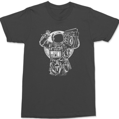 Astronaut Boombox T-Shirt CHARCOAL