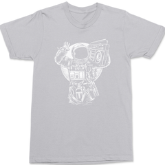 Astronaut Boombox T-Shirt SILVER