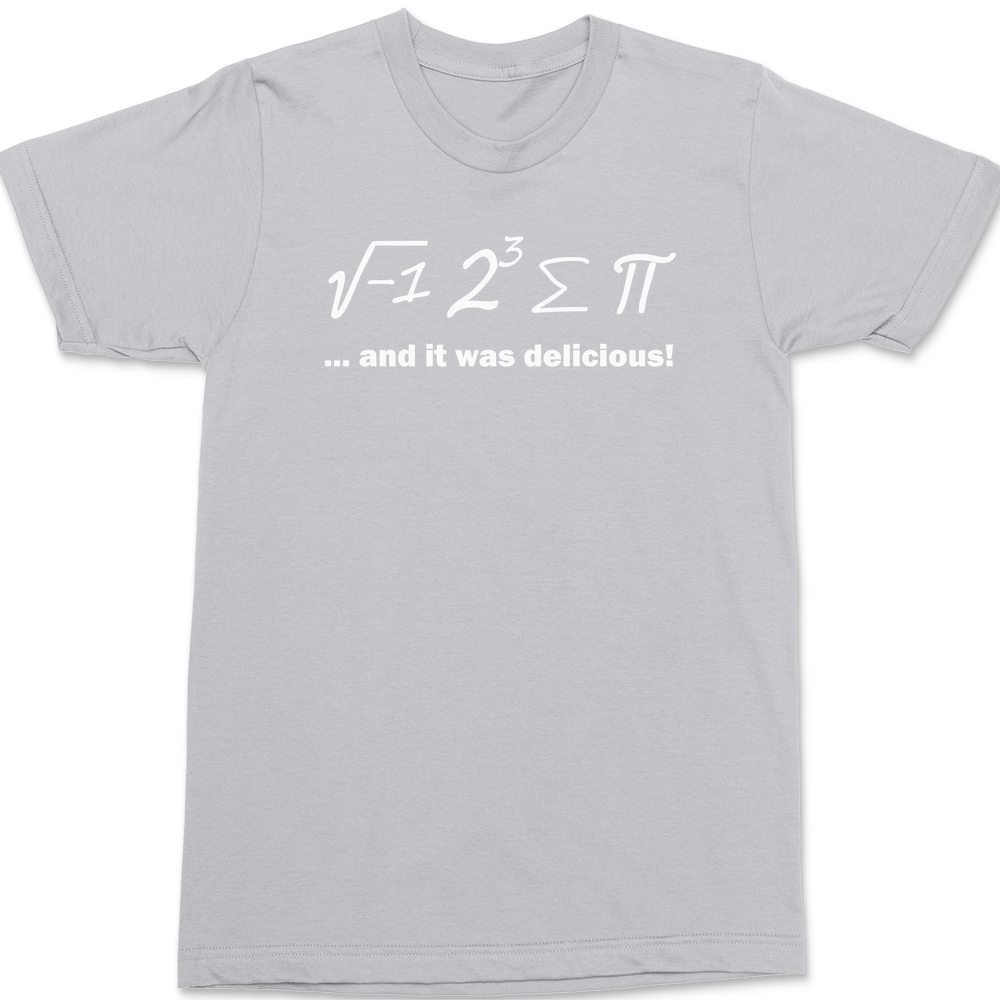 Ate Sum Pi And It Was Delicious T-Shirt SILVER