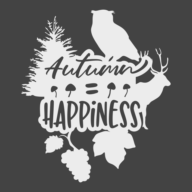 Autumn Happiness T-Shirt CHARCOAL