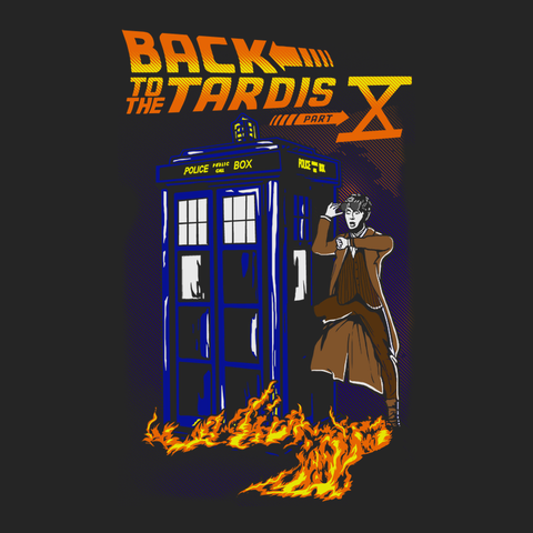 Back To The Tardis Part X T-Shirt BLACK
