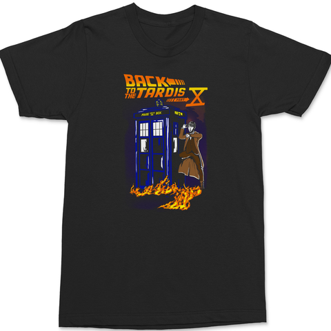 Back To The Tardis Part X T-Shirt BLACK
