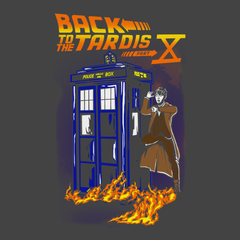 Back To The Tardis Part X T-Shirt CHARCOAL