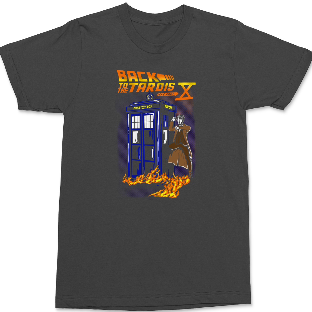 Back To The Tardis Part X T-Shirt CHARCOAL
