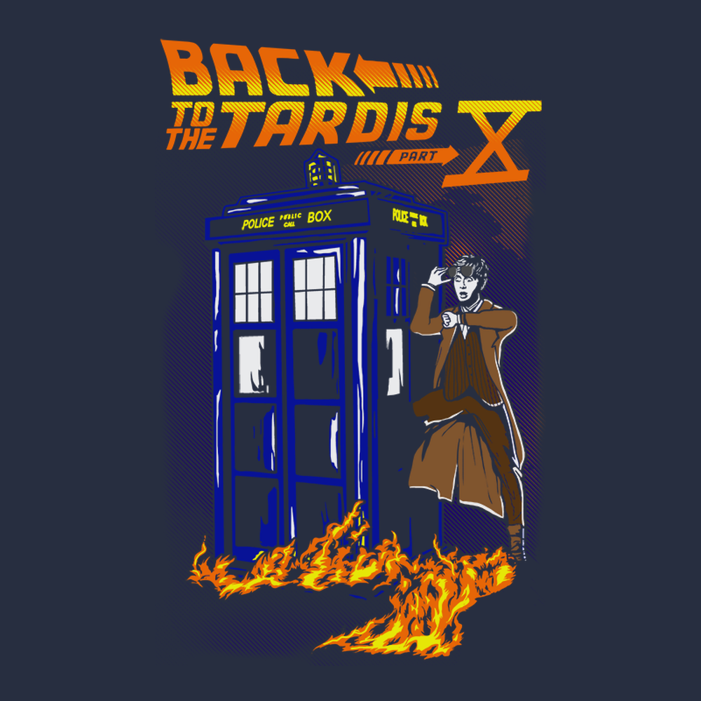 Back To The Tardis Part X T-Shirt NAVY