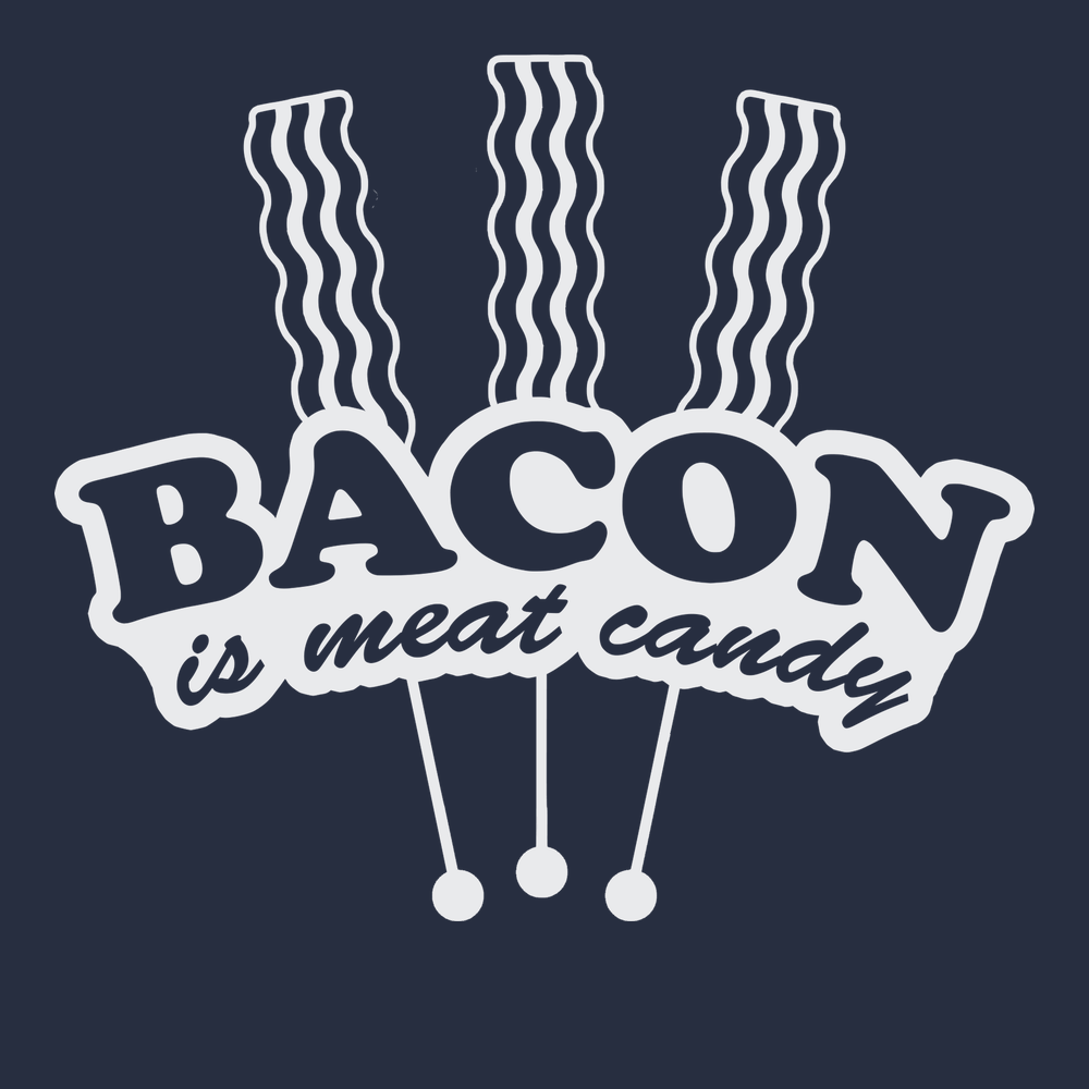 Bacon Is Meat Candy T-Shirt NAVY