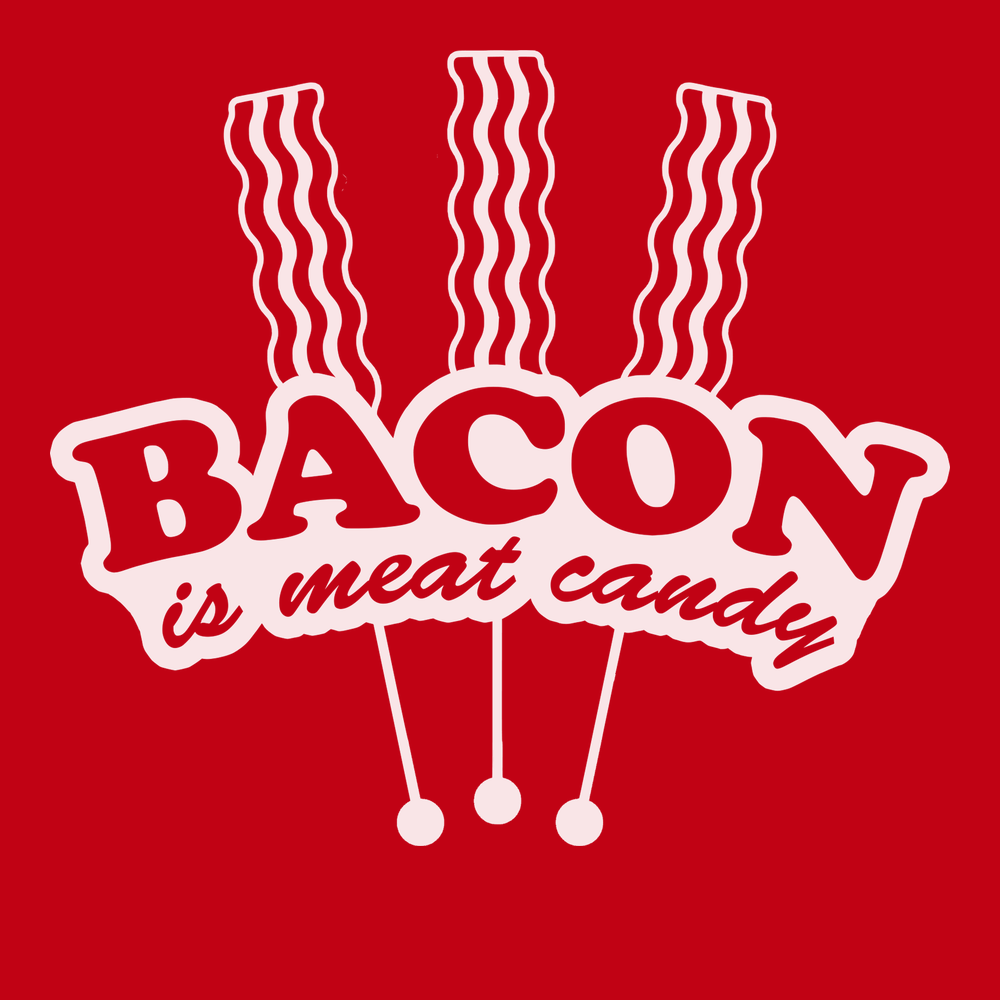 Bacon Is Meat Candy T-Shirt RED