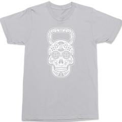 Barbell Skull T-Shirt SILVER