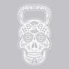 Barbell Skull T-Shirt SILVER