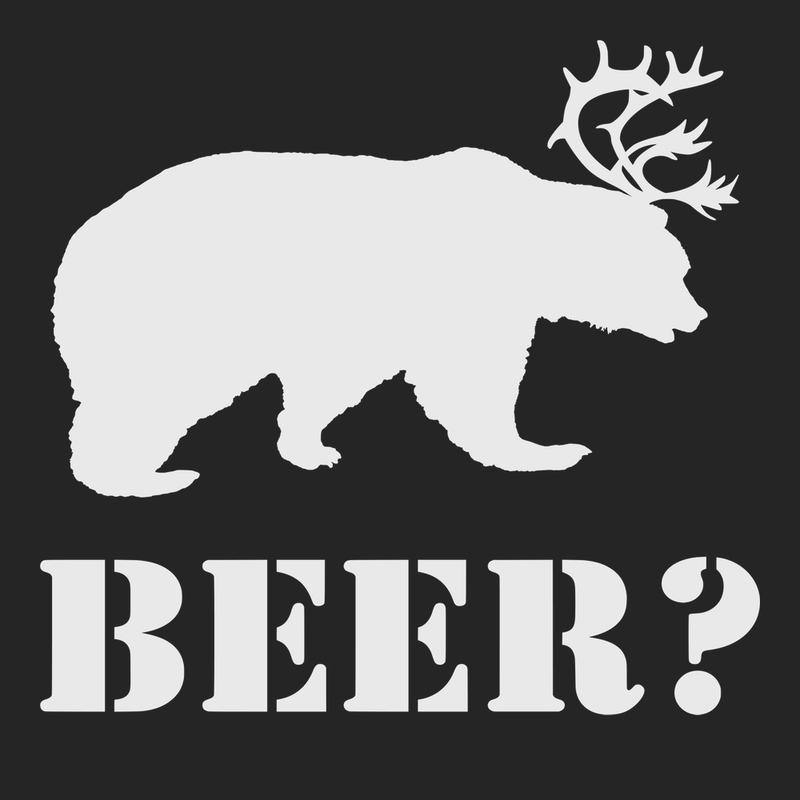 Bear Plus Deer Equals Beer T-Shirt BLACK