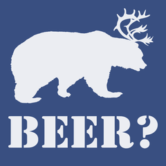 Bear Plus Deer Equals Beer T-Shirt BLUE
