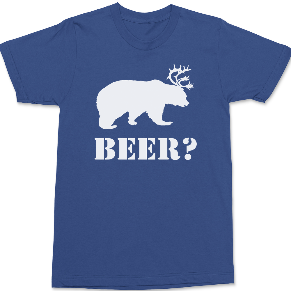 Bear Plus Deer Equals Beer T-Shirt BLUE