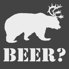 Bear Plus Deer Equals Beer T-Shirt CHARCOAL