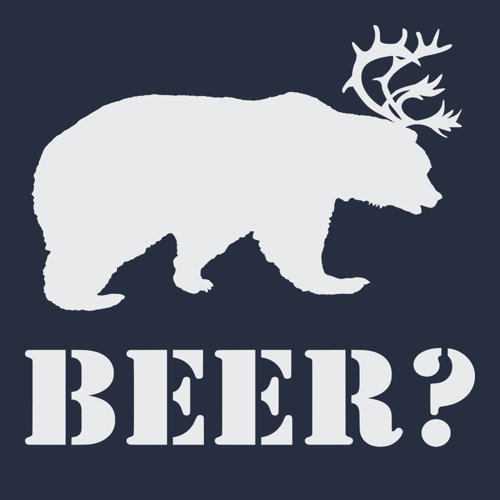 Bear Plus Deer Equals Beer T-Shirt NAVY
