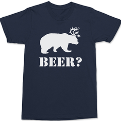 Bear Plus Deer Equals Beer T-Shirt NAVY