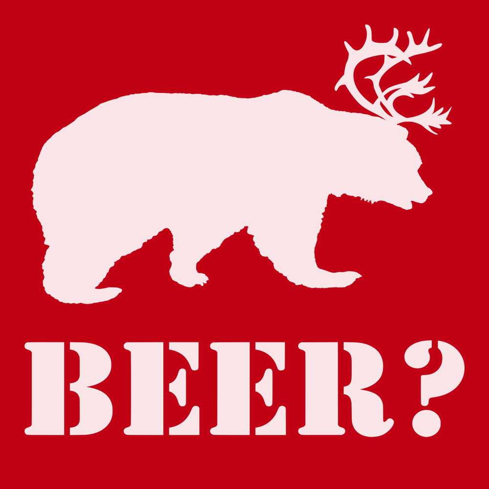 Bear Plus Deer Equals Beer T-Shirt RED