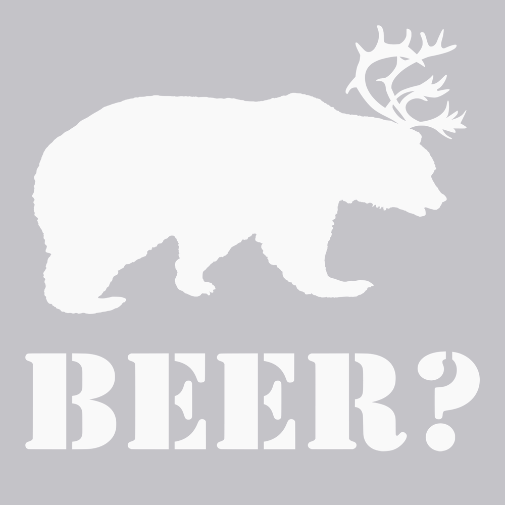 Bear Plus Deer Equals Beer T-Shirt SILVER
