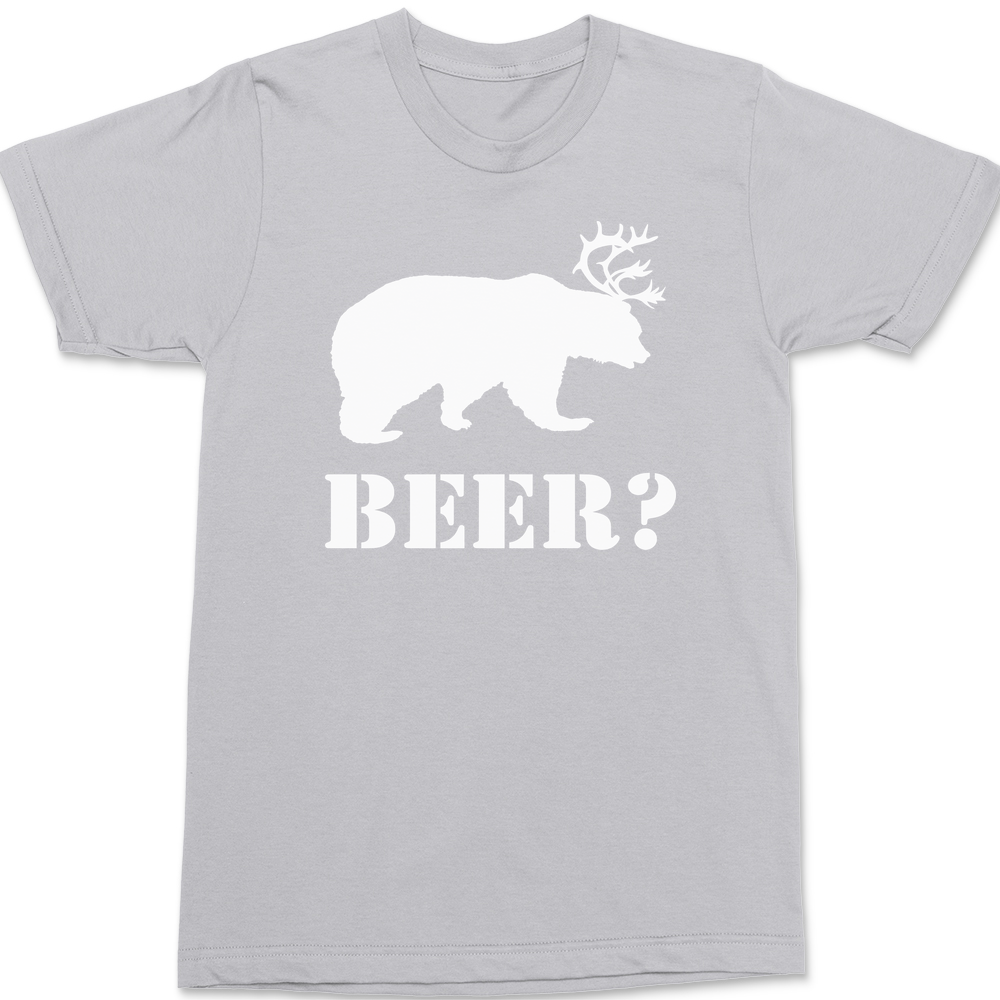 Bear Plus Deer Equals Beer T-Shirt SILVER